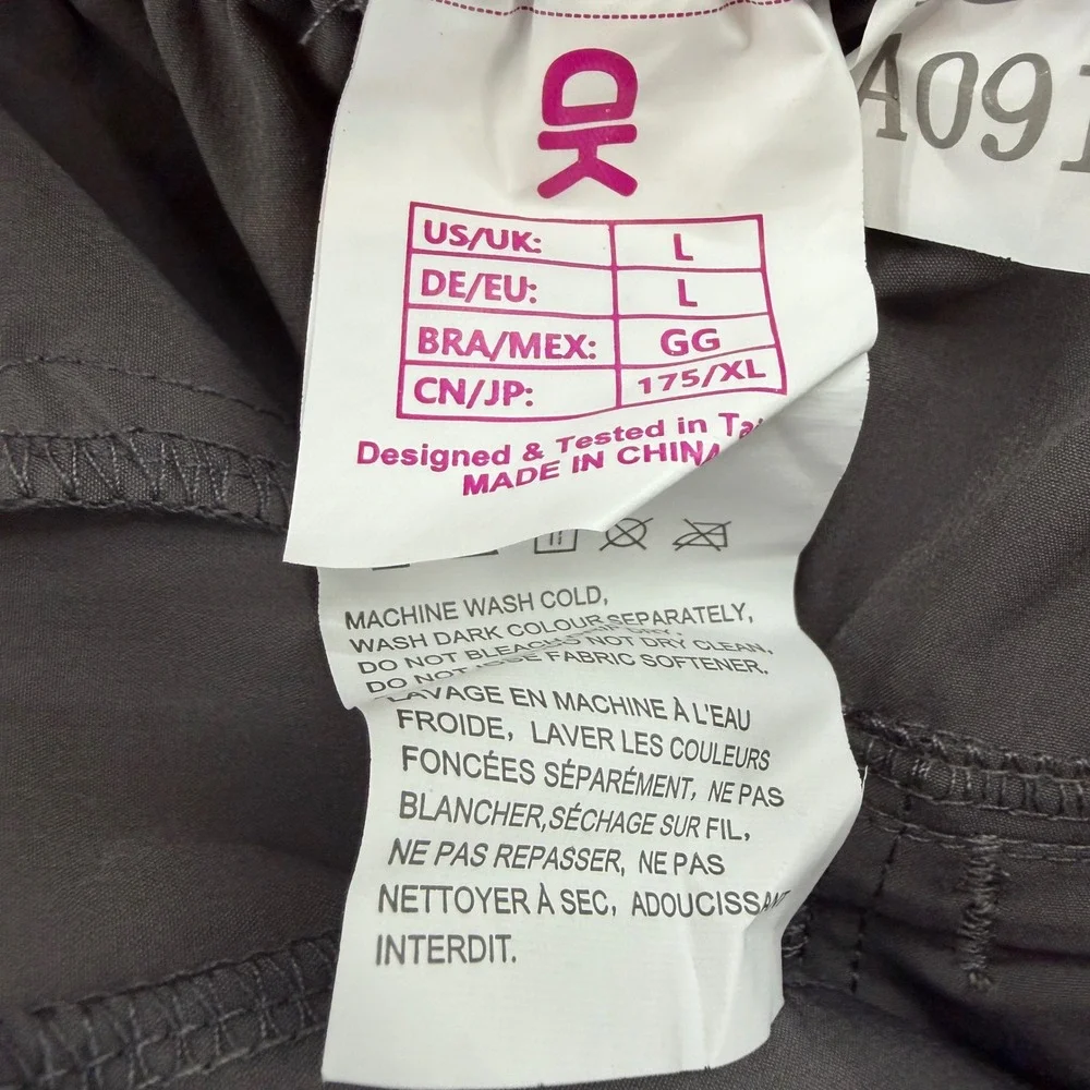 Little Donkey‎ Andy Womens Convertible Hiking Pants Gray UPF 50 Quick Dry Size L